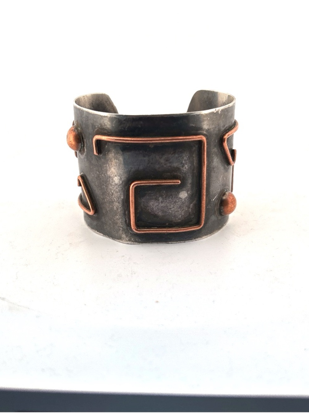 494221 Beautiful Silver and Bronze cuff by Carmen Beckmon